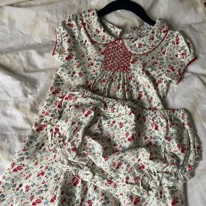 24M Pineapple Sunshine Floral Dress set with Ruffle Bloomers
